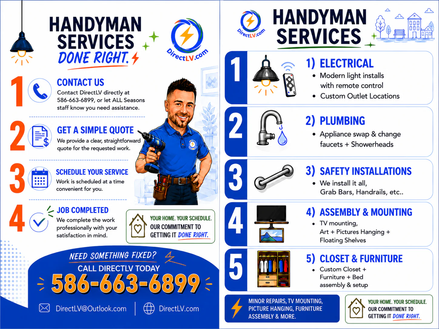 Direct LV handyman services brochure