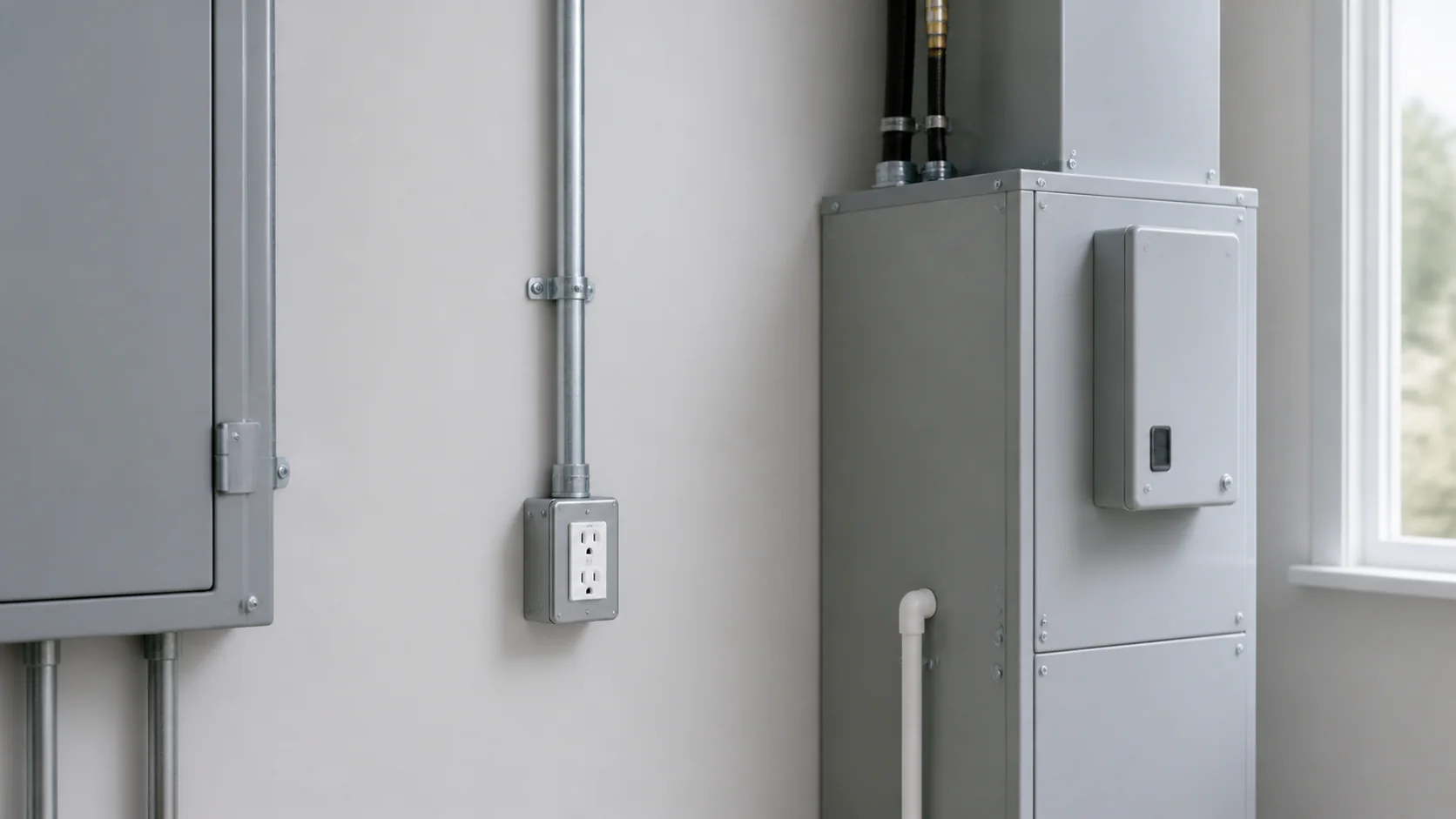 Dedicated outlet and conduit installation